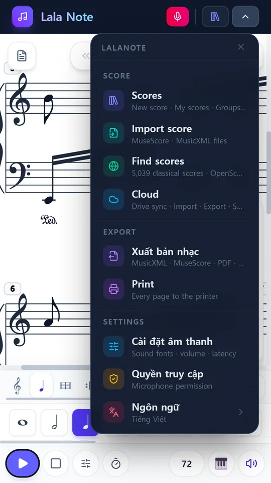 MusicXML, PDF, MIDI và hơn thế